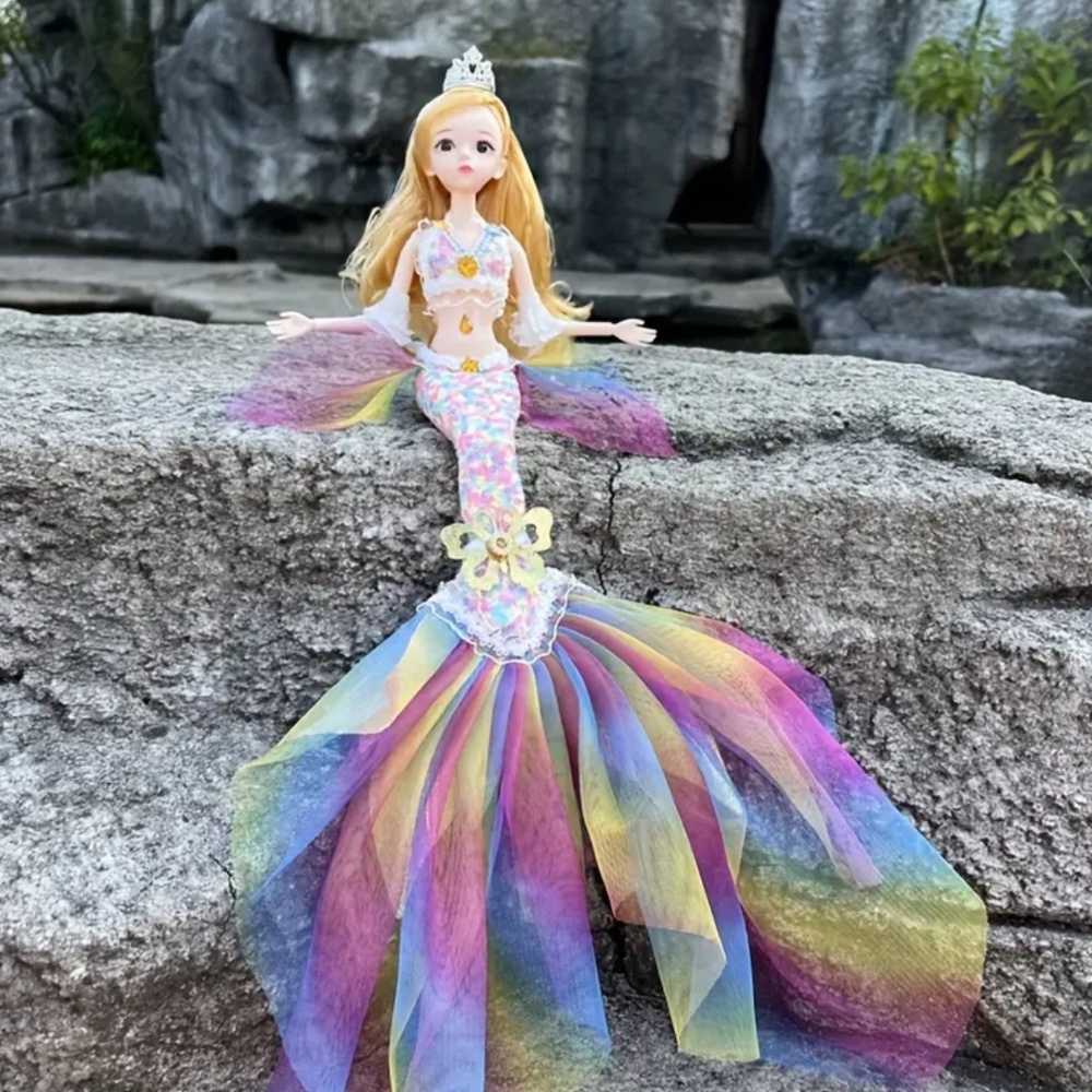 NEW! Beautiful Multi Colored Princess Mermaid Doll!